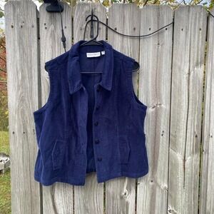 Navy corduroy vest, great for layering vest